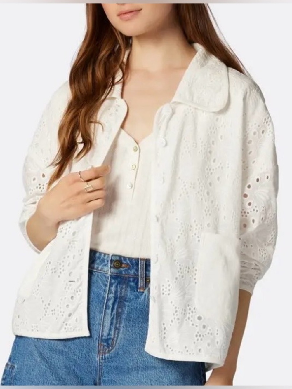 Joie Sofya Eyelet Jacket